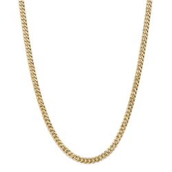 14k Yellow Gold 5.75 mm Beveled Curb Chain - 26 in.