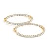 Image 1 : 2.5 ctw Diamond VS/SI 21 MM Hoop Earrings 14k Yellow Gold