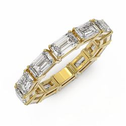 3.24 ctw Emerald Cut Diamond Designer Ring 18K Yellow Gold