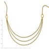Image 2 : 14k Yellow Gold Fancy Triple Link Necklace - 17 in.