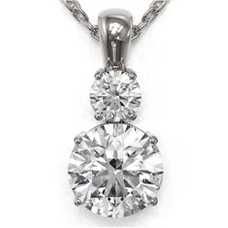 1.25 ctw Diamond Designer Necklace 18K White Gold