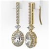 Image 3 : 2.4 ctw Oval Cut Diamond Designer Earrings 18K Yellow Gold