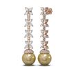 Image 2 : 5.79 ctw Diamond & Pearl Earrings 18K Rose Gold