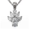 Image 1 : 1.5 ctw Oval Cut Diamond Designer Necklace 18K White Gold