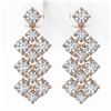 Image 2 : 4.74 ctw Diamond Designer Earrings 18K Rose Gold