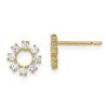 Image 1 : 14k Yellow Gold Cubic Zirconia Circle Post Earrings