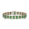 Image 1 : 19.49 ctw Emerald & Diamond Bracelet 14K Rose Gold
