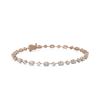 Image 1 : 6.24 ctw Oval Cut Diamond Designer Bracelet 18K Rose Gold