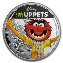 2019 Niue 1 oz Silver $2 Disney The Muppets: Animal