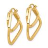 Image 2 : 14k Polished & Diamond-cut Rounded Hoop Earrings