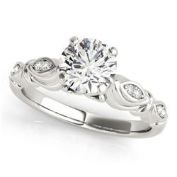 0.6 ctw Certified VS/SI Diamond Antique Ring 18k White Gold