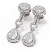 Image 3 : 4 ctw Diamond Earrings 18K White Gold