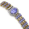 Image 3 : 29.71 ctw Tanzanite & Diamond Bracelet 14K Yellow Gold
