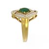 Image 2 : 3.42 ctw Emerald & Diamond Ring 18K Yellow Gold
