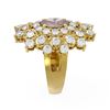 Image 2 : 5.72 ctw Morganite & Diamond Ring 18K Yellow Gold