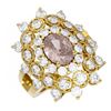 Image 3 : 5.72 ctw Morganite & Diamond Ring 18K Yellow Gold