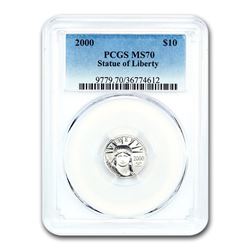 2000 1/10 oz Platinum American Eagle MS-70 PCGS