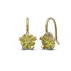 Image 2 : 2.32 ctw Fancy Yellow Diamond Earrings 18K Yellow Gold