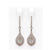 Image 1 : 2.11 ctw Pear Diamond Earrings 18K Rose Gold
