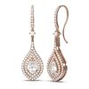 Image 2 : 2.11 ctw Pear Diamond Earrings 18K Rose Gold