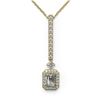 Image 2 : 1.6 ctw Emerald Cut Diamond Designer Necklace 18K Yellow Gold