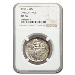 1938-D Oregon Trail Commemorative Half Dollar MS-68 NGC
