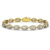 Image 1 : 12.16 ctw Marquise Cut Diamond Micro Pave Bracelet 18K Yellow Gold