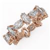 Image 1 : 4.16 ctw Marquise Cut Diamond Eternity Ring 18K Rose Gold