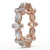 Image 3 : 4.16 ctw Marquise Cut Diamond Eternity Ring 18K Rose Gold