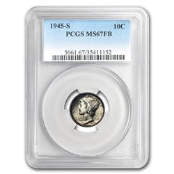 1945-S Mercury Dime MS-67 PCGS (FB)