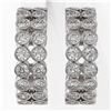 Image 2 : 3.08 ctw Diamond Designer Earrings 18K White Gold