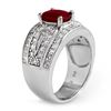 Image 2 : 2.79 ctw Ruby & Diamond Ring 18k White Gold