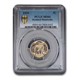 1939 Jefferson Nickel MS-66 PCGS (Doubled Monticello)