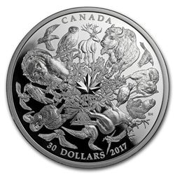 2017 Canada 2 oz Silver $30 Flora and Fauna of Canada