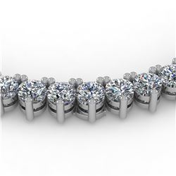 20 ctw 3 Prong VS/SI Diamond Riviera Necklace 14K White Gold