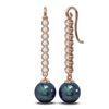 Image 2 : 1.44 ctw Diamond & Pearl Earrings 18K Rose Gold