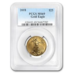 2018 1/2 oz Gold American Eagle MS-69 PCGS