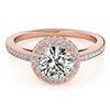1 ctw Certified VS/SI Diamond Halo Ring 18k Rose Gold