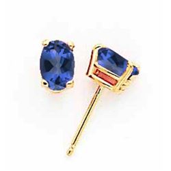 14k Sapphire Post Earrings