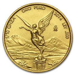 2014 Mexico 1/10 oz Gold Libertad BU