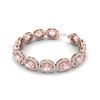 Image 2 : 23 ctw Morganite & Micro Pave VS/SI Diamond Bracelet 10k Rose Gold