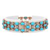 Image 2 : 18.05 ctw Turquoise & Diamond Bracelet 10K Rose Gold