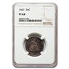 Image 1 : 1867 Liberty Seated Quarter PF-64 NGC