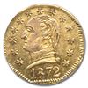 Image 2 : 1872 Washington Head Octagonal 25¢ Gold MS-62 NGC (BG-723)