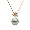 Image 1 : Blue Akoya Pearl and Diamond Elsa Pendant