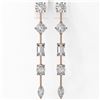 Image 2 : 2.8 ctw Mix cut Diamonds Designer Earrings 18K Rose Gold