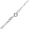 Image 2 : 14k White Gold Polished & Textured Double Strand Link Necklace