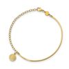 Image 1 : 14k Yellow Gold Polished Religious Bangle - 7 in.