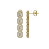 Image 2 : 6.08 ctw Emerald Cut Diamond Micro Pave Earrings 18K Yellow Gold