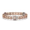 Image 2 : 16.85 ctw Morganite & Diamond Bracelet 14K Rose Gold